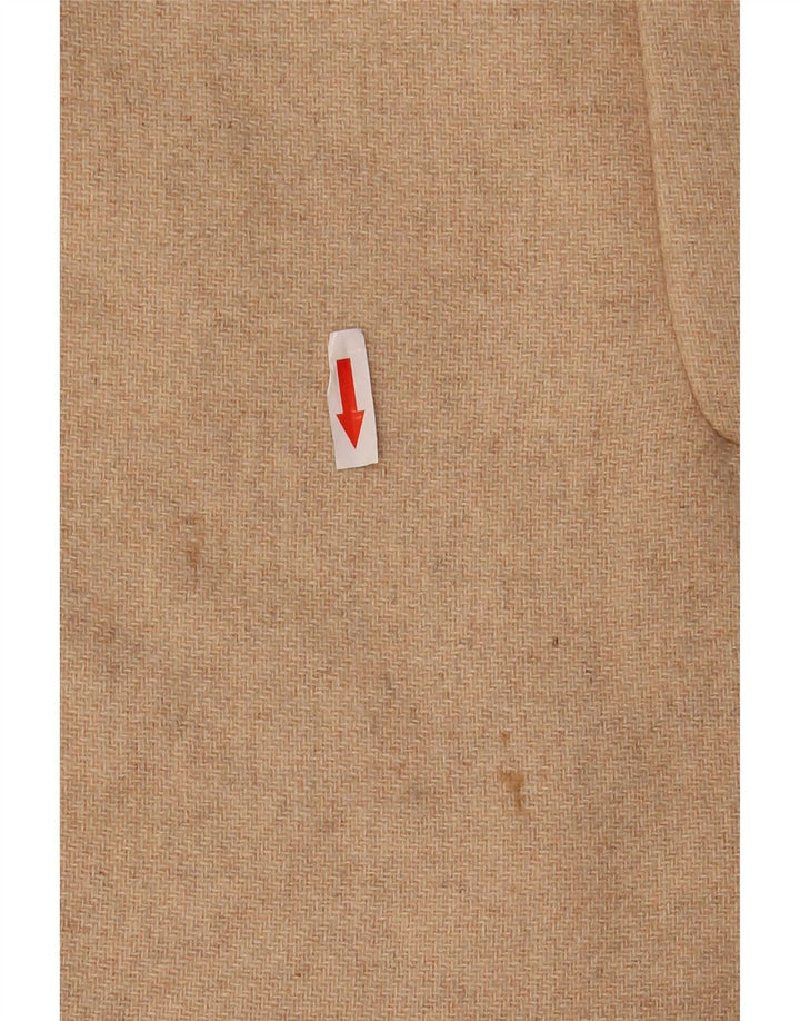 Zara Dame Dobbeltradet Frakke UK 10 Small Beige Sildebensuld