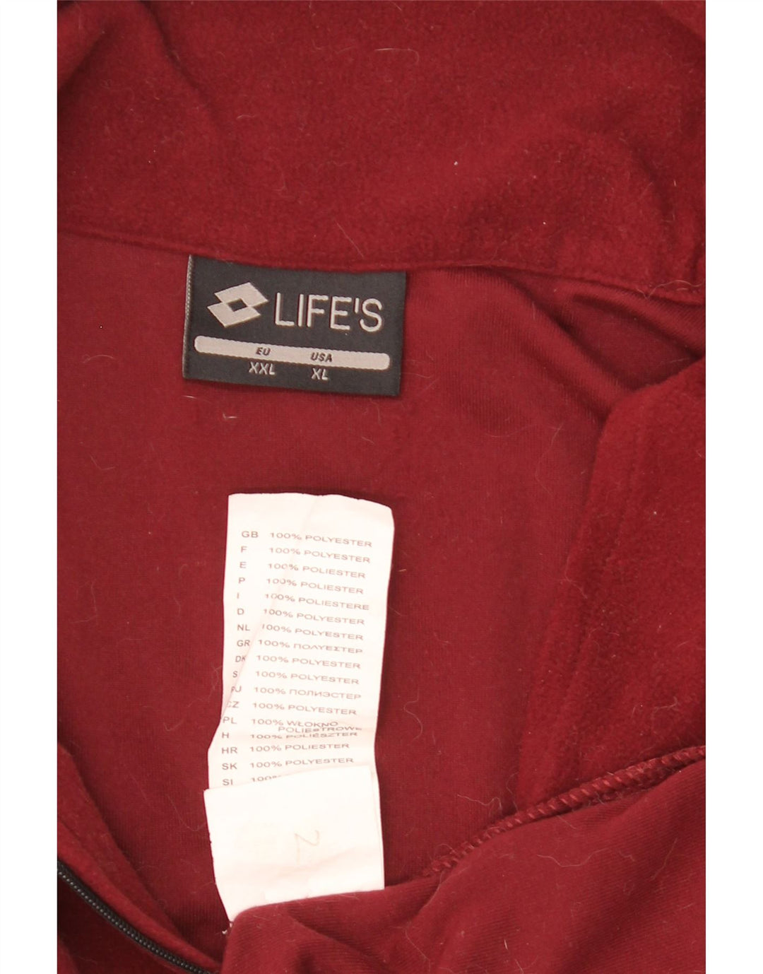 LOTTO Herre Life's Zip Neck Fleece Jumper 2XL Rødbrun Polyester