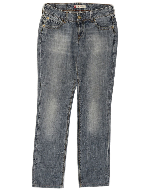 Levi's Dame 571 Slim Jeans W29 L30 Blå Bomuld