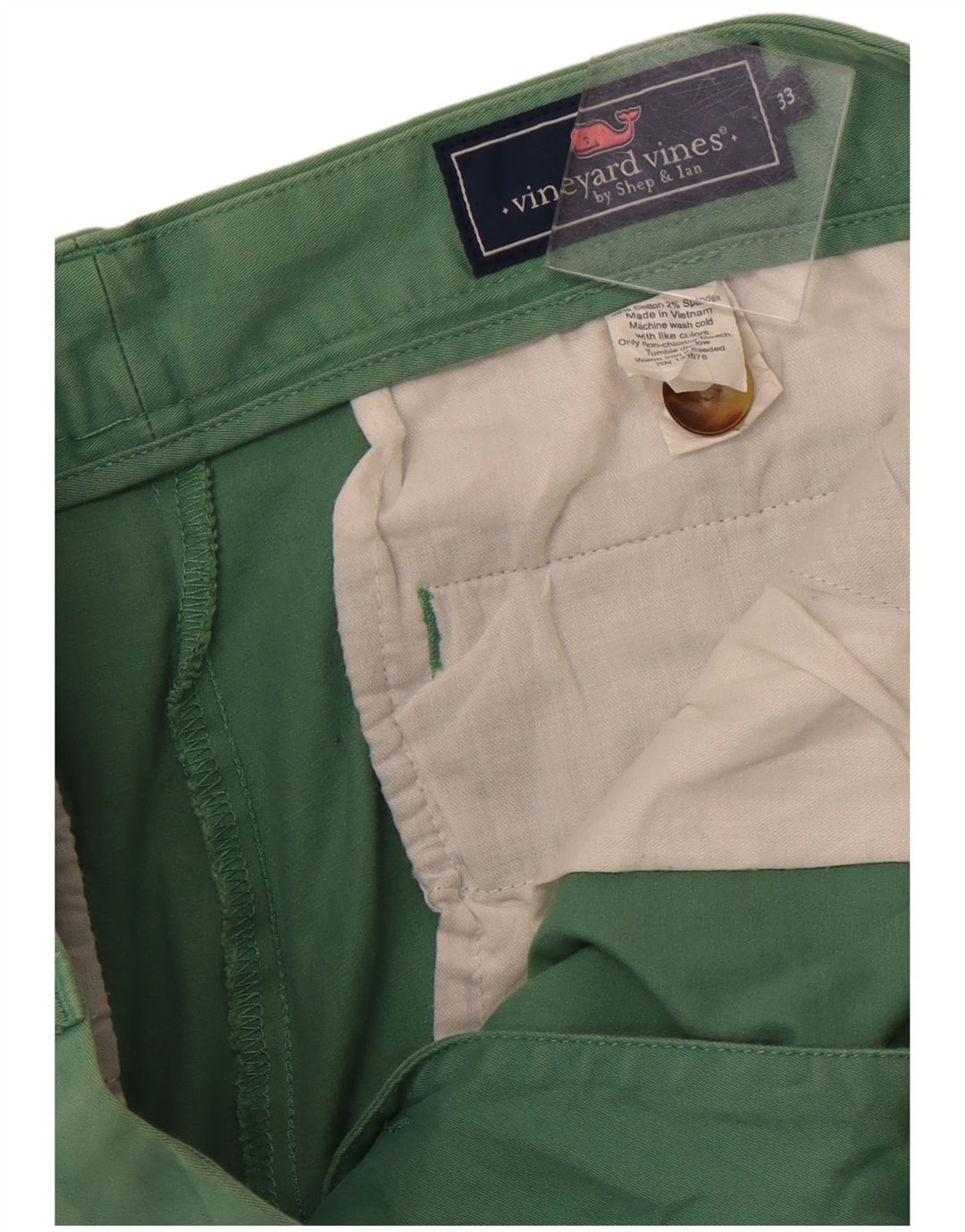 VINEYARD VINES Herre Chino Shorts W33 Medium Green Bomuld