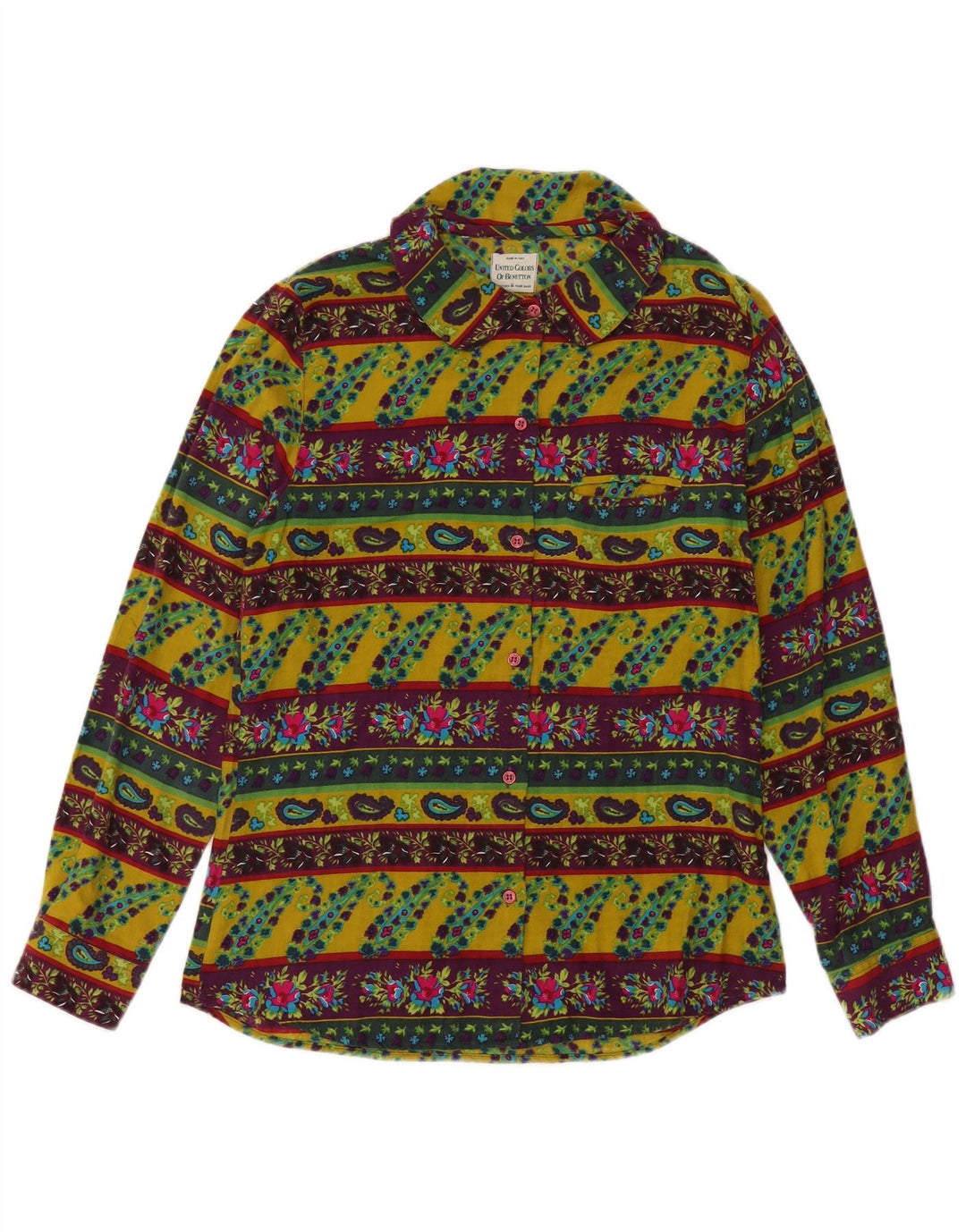 Benetton Dameskjorte UK 12 Medium Multicolored Floral