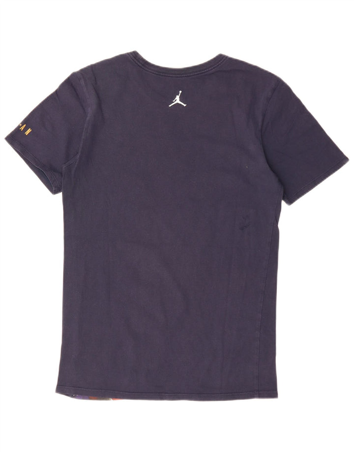 JORDAN Grafisk T-shirt til mænd, lille marineblå bomuld