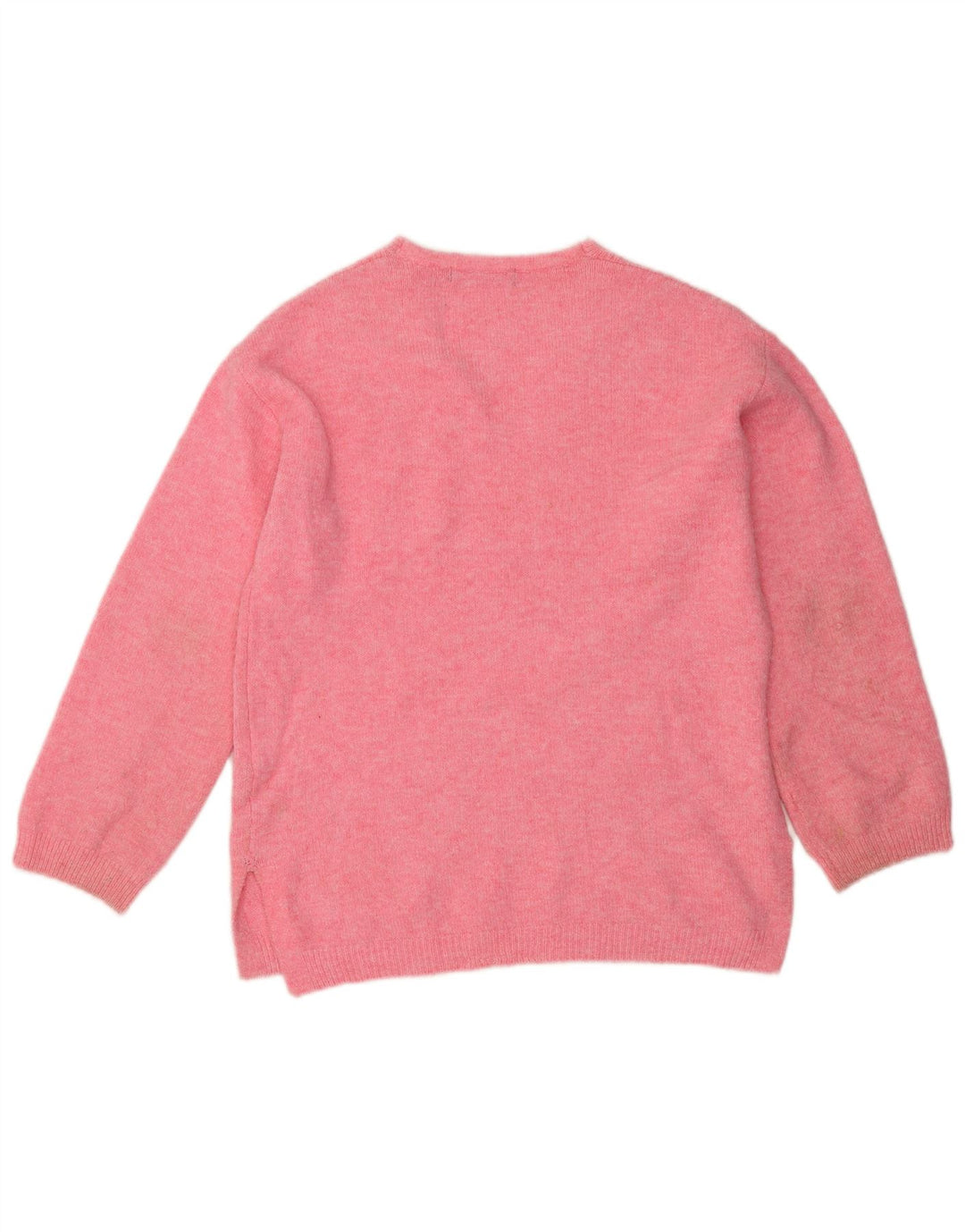 Marks & Spencer Dame V-hals sweater UK 10 Small Pink Flecked