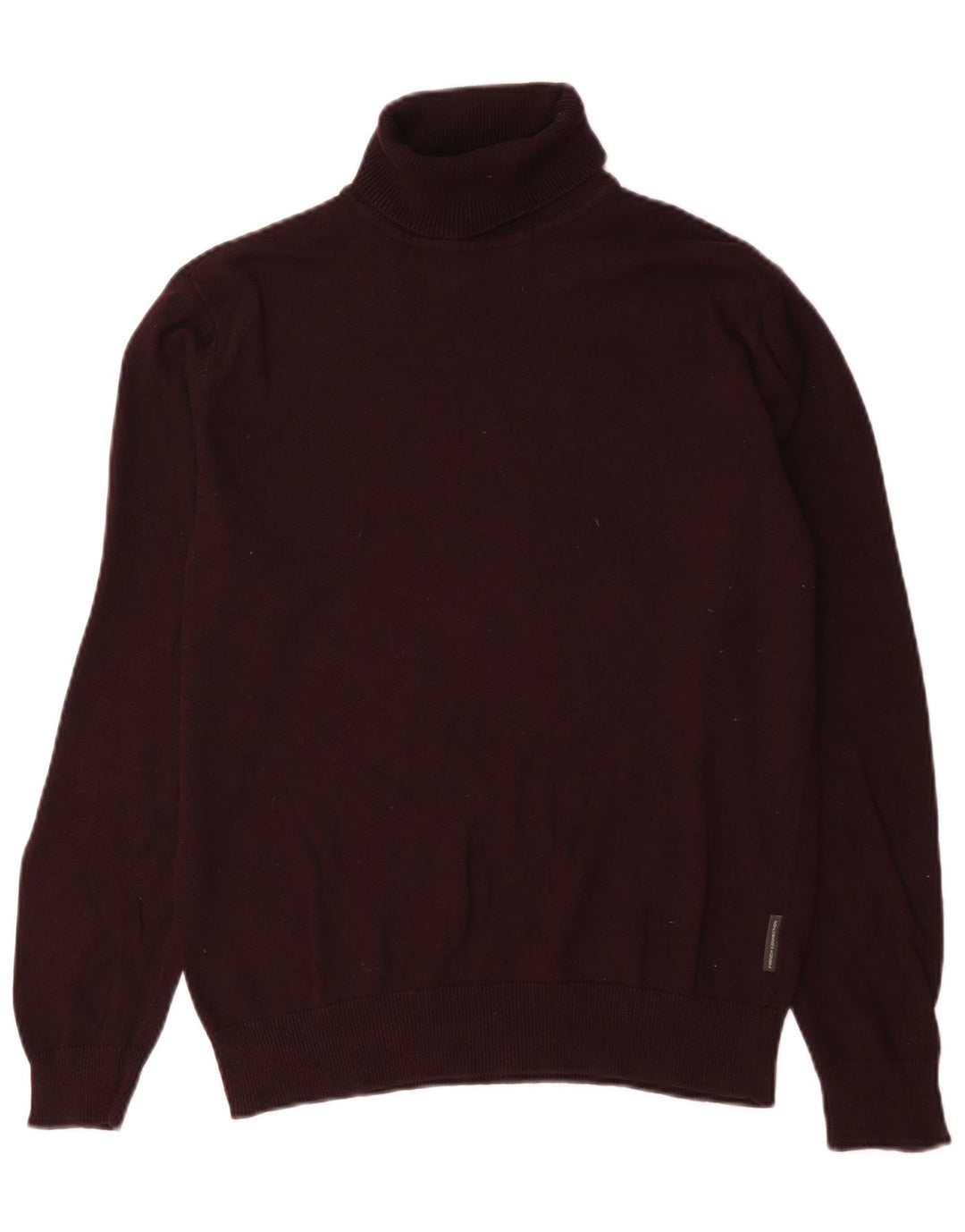 French Connection Dame Roll Neck Jumper Sweater UK 16 Large Burgundy