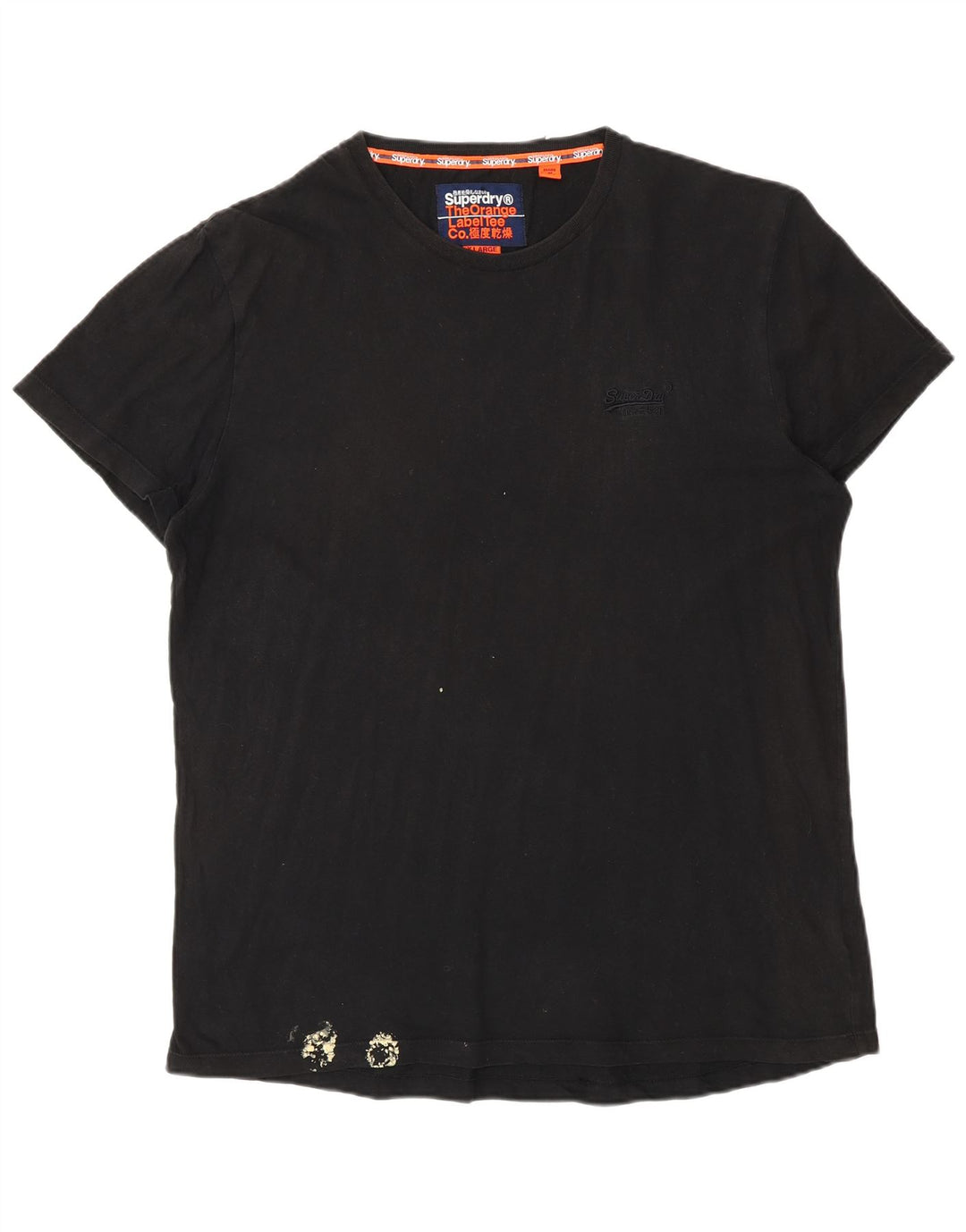 Superdry T-shirt top til mænd XL sort bomuld