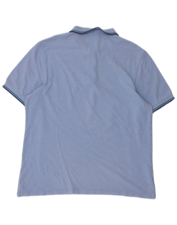Fred Perry Herre Slim Fit Polo Shirt 2XL Blå Stribet Bomuld