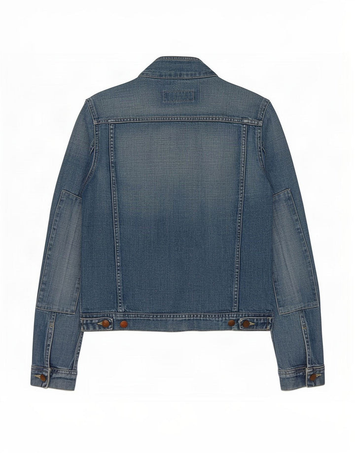 Fcuk Dame denimjakke UK 10 Small Blue Cotton