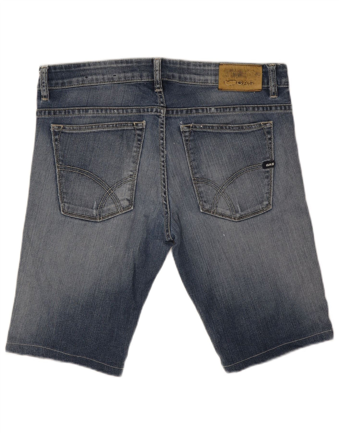 Gas Denim Shorts til mænd W32 Medium Blue Cotton