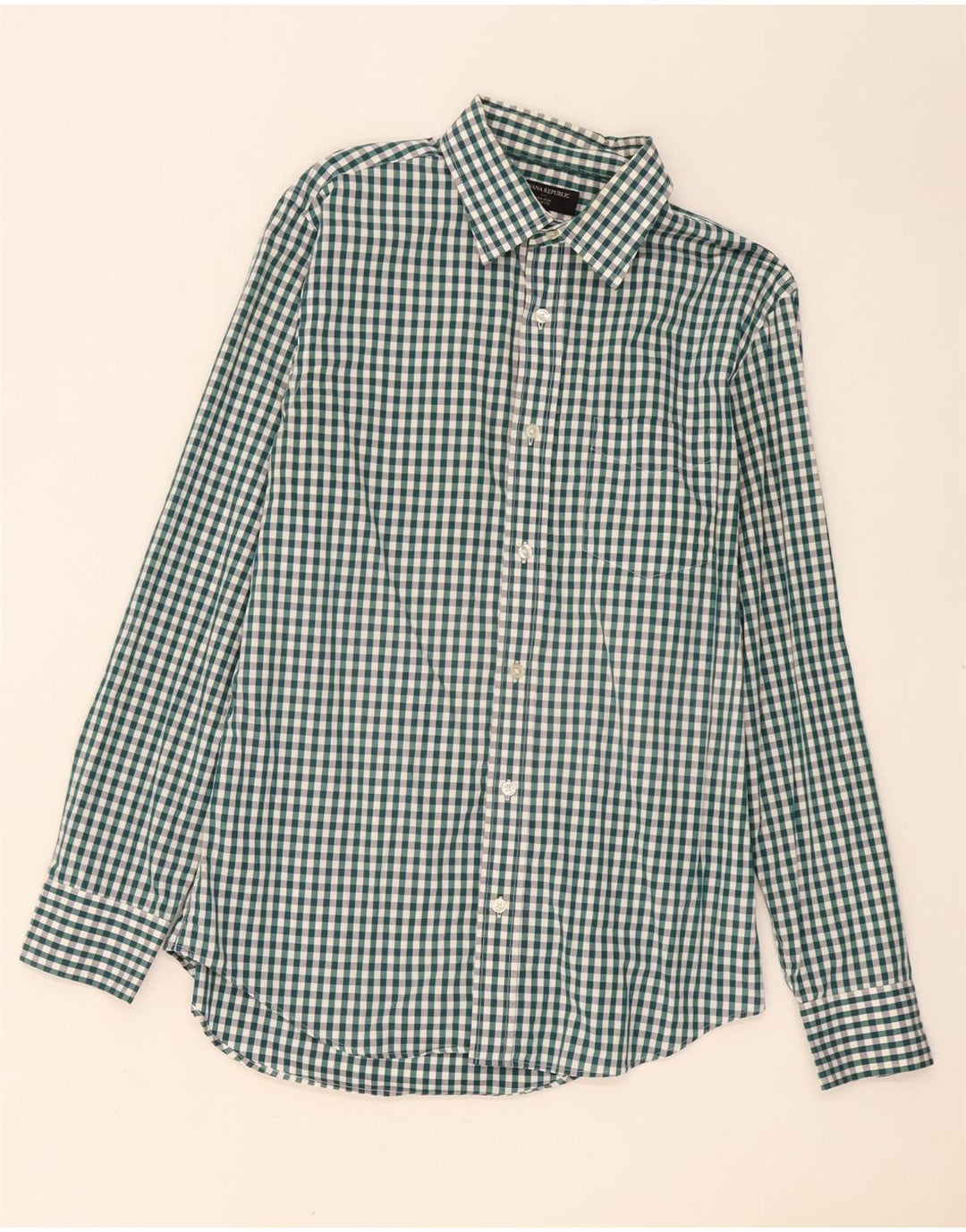 Banana Republic Herre Slim Fit Skjorte Størrelse 15 1/2 Medium Flerfarvet Ternet