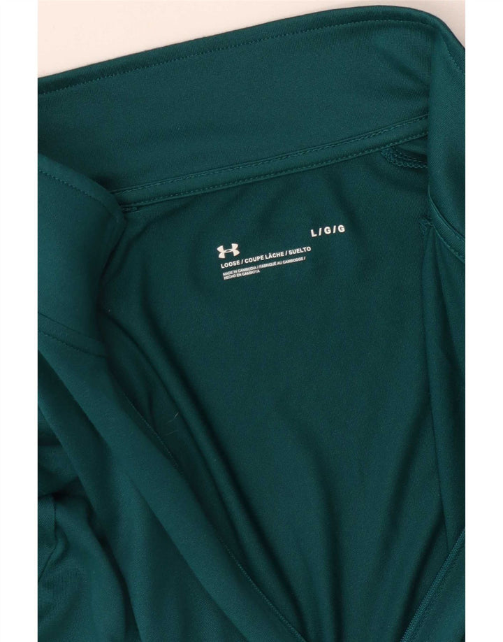 Under Armour Herre Zip Neck Top Langærmet Stor Grøn