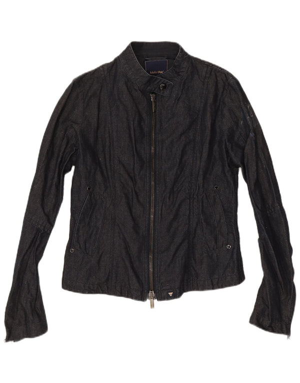Meltin' Pot Dame denimjakke UK 12 Medium Navyblå Bomuld