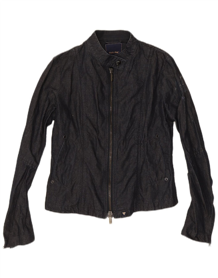 Meltin' Pot Dame denimjakke UK 12 Medium Navyblå Bomuld
