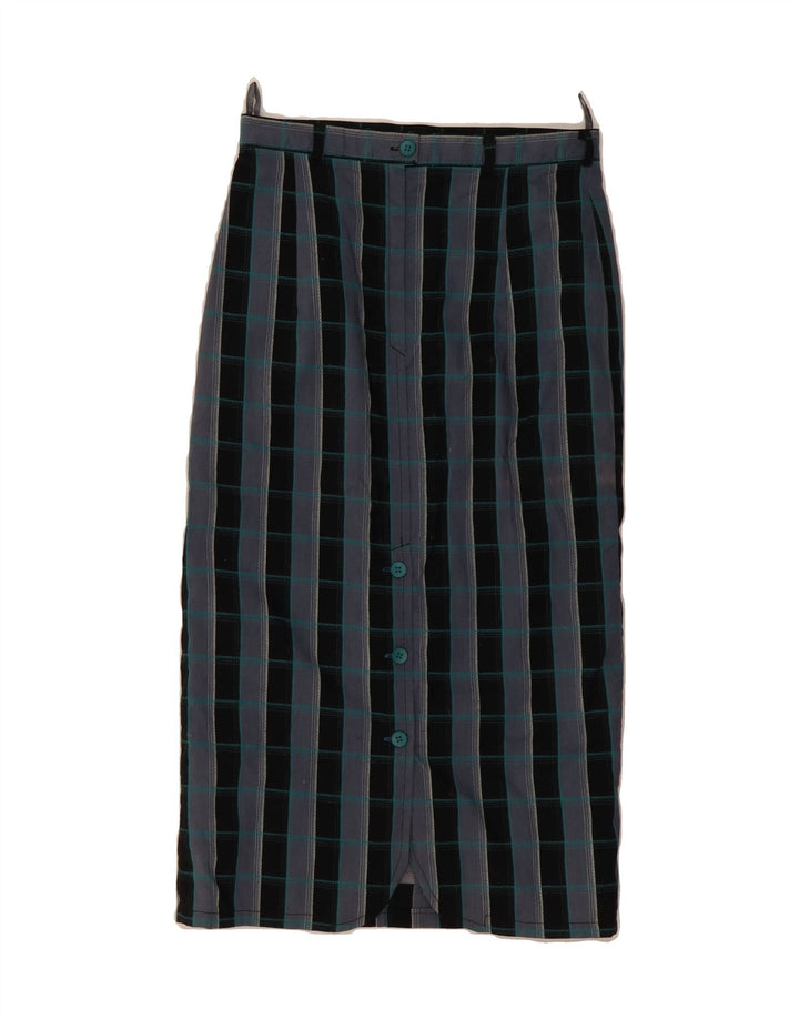 VINTAGE Womens Straight Skirt W26 Small  Grey Check Vintage Vintage and Second-Hand Vintage from Messina Hembry 