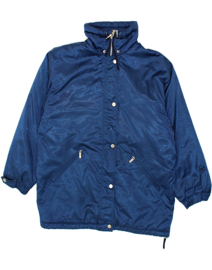 BELFE & BELFE Womens Oversized Rain Jacket UK 12 Medium Navy Blue Vintage Belfe & Belfe and Second-Hand Belfe & Belfe from Messina Hembry 