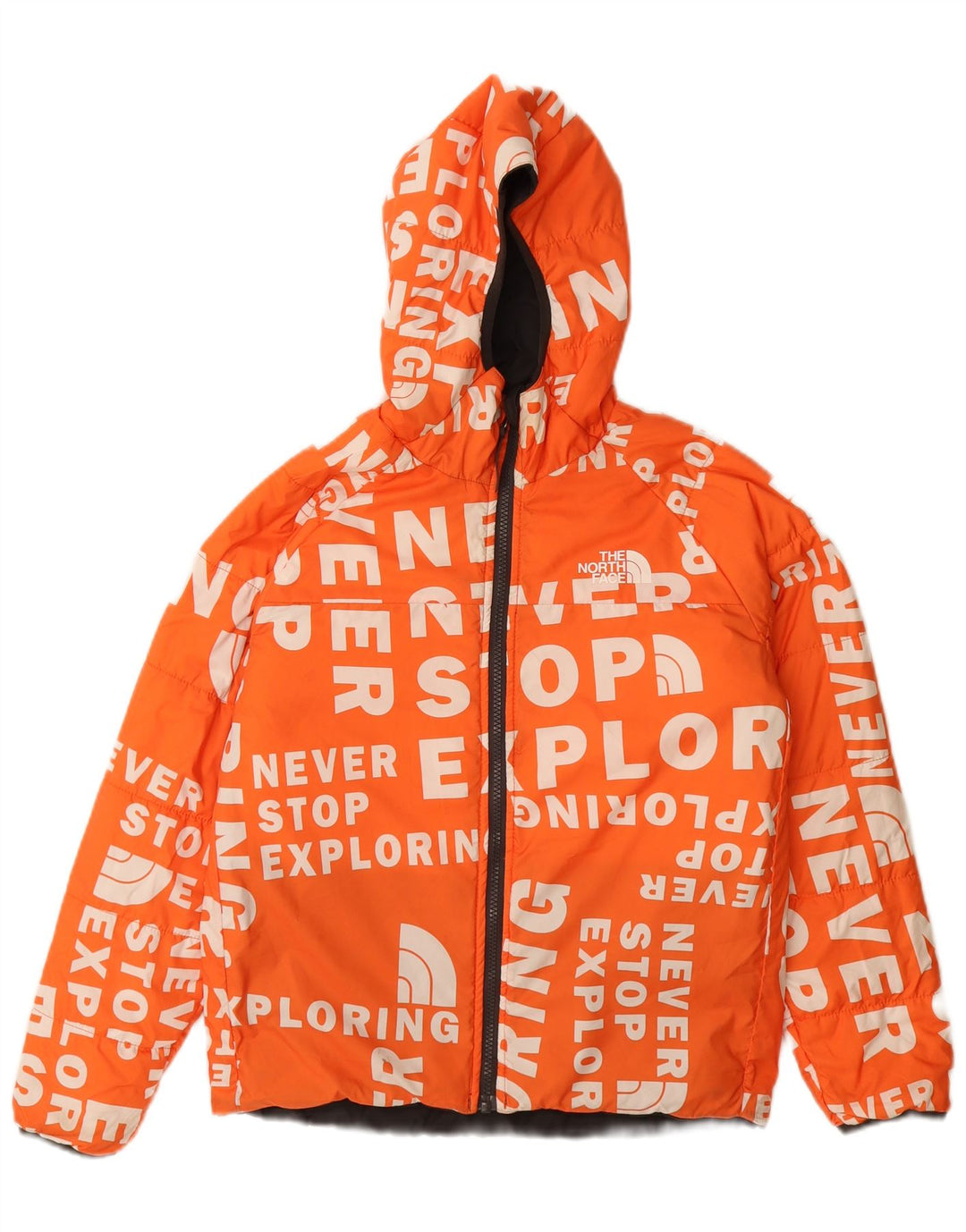 The North Face Boys Hætte Vendbar Polstret Jakke 9-10 År Medium Sort
