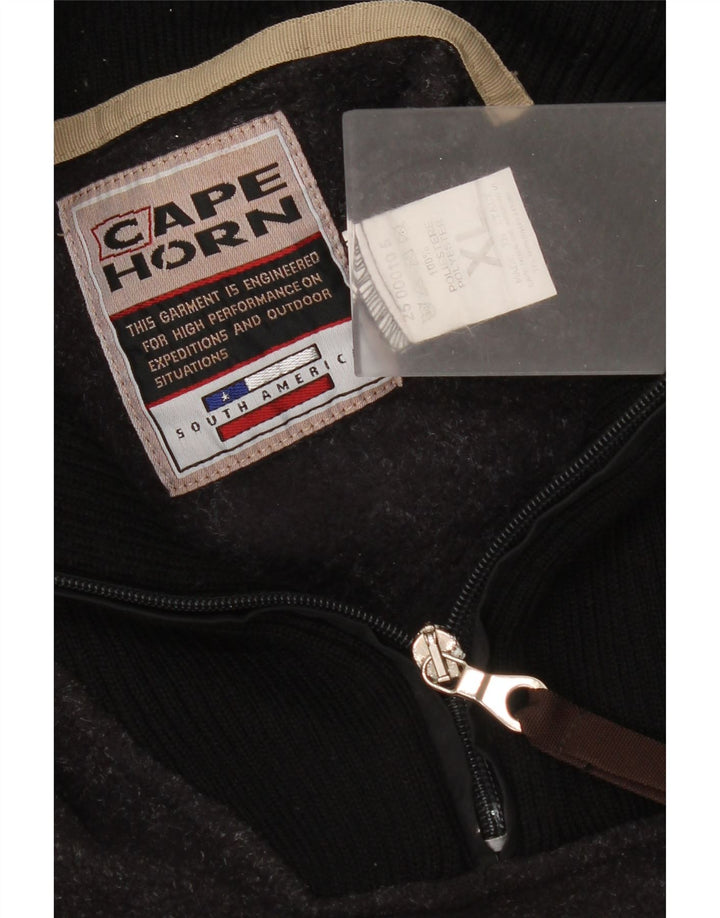 Cape Horn Herre Zip Neck Sweatshirt Jumper XL Sort Polyester