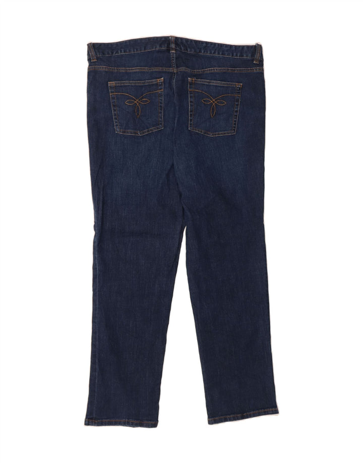 CHAPS Womens Straight Jeans US 16 2XL W38 L30 Navy Blue Cotton Vintage Chaps and Second-Hand Chaps from Messina Hembry 