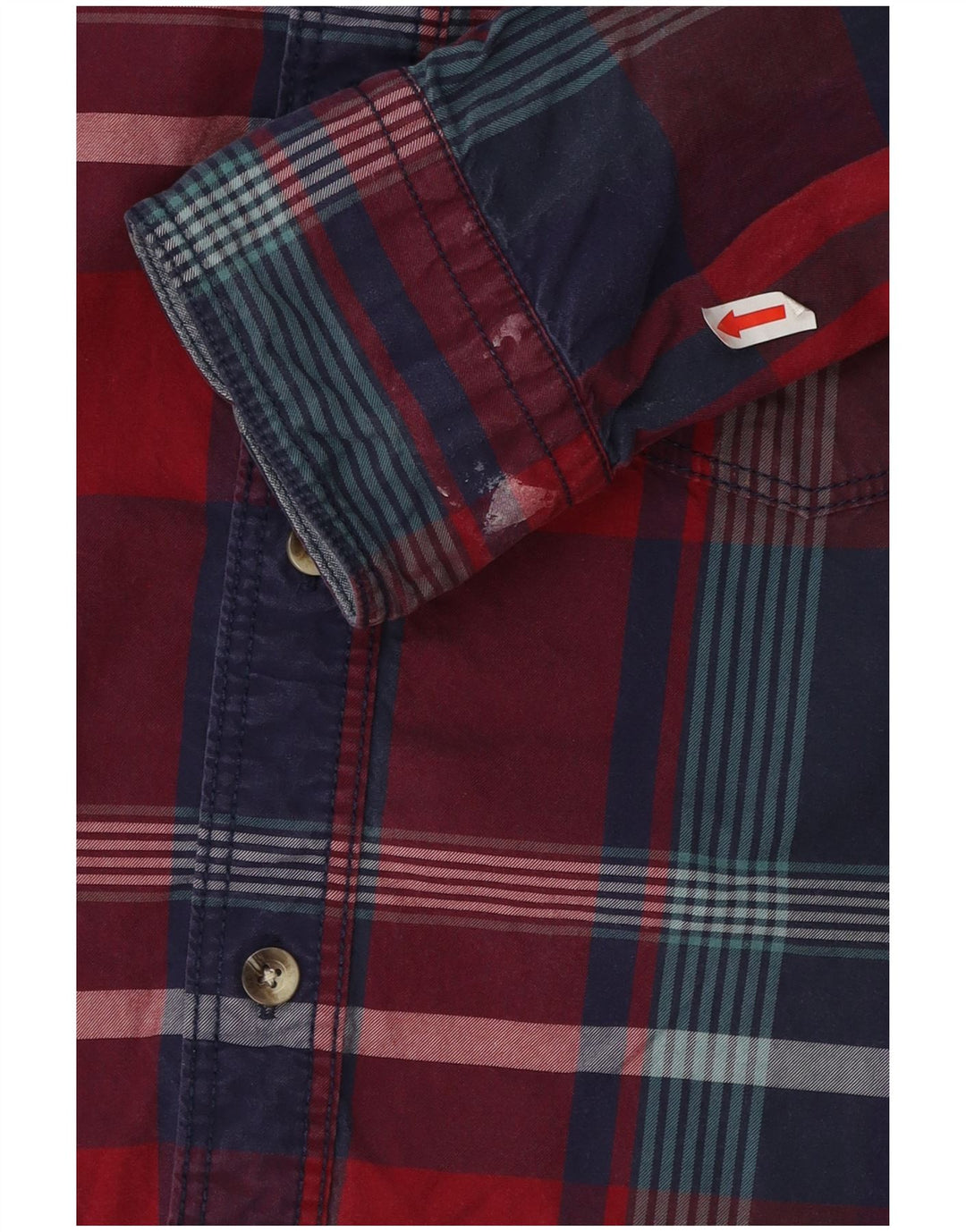 Fat Face Herre Classic Fit skjorte XL rød ternet bomuld