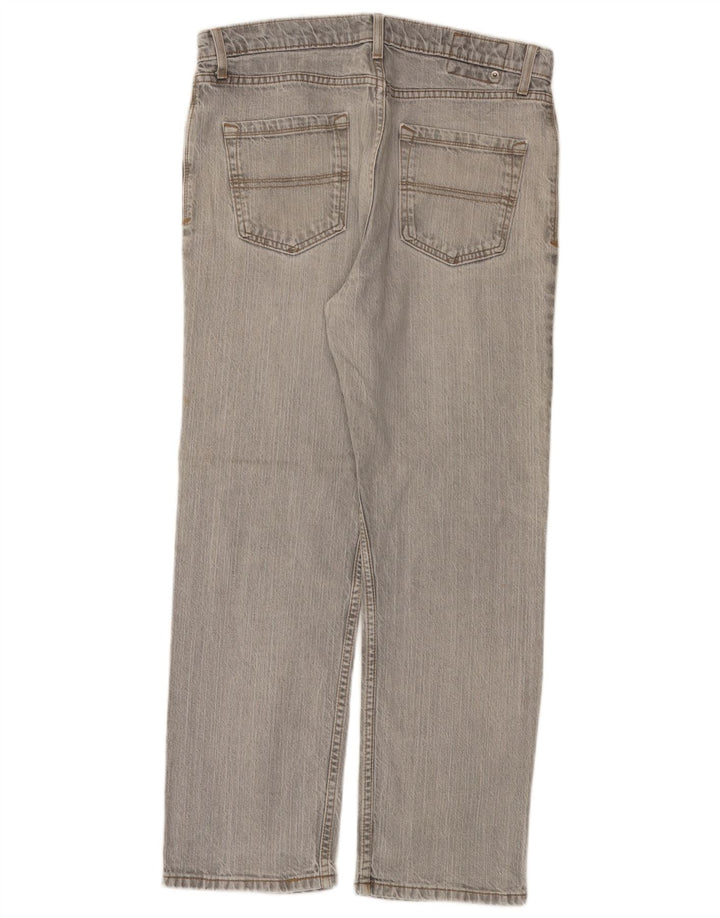 MARKS & SPENCER Herre Regular Fit Straight Jeans W34 L29 Grå Bomuld