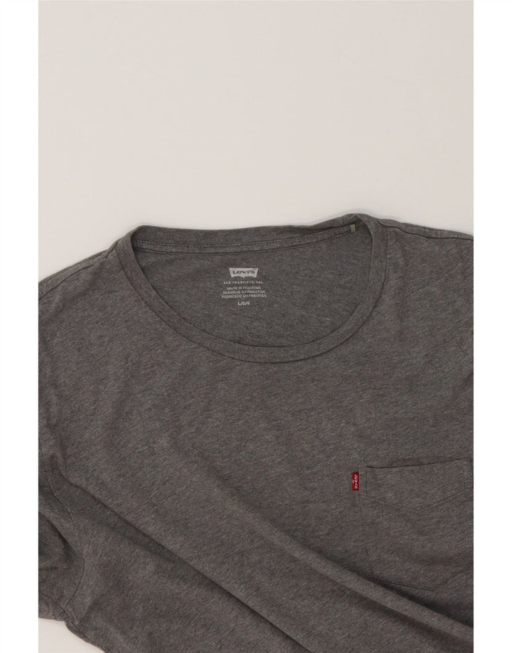 LEVI'S Mens T-Shirt Top Large Grey Cotton Vintage Levi's and Second-Hand Levi's from Messina Hembry 