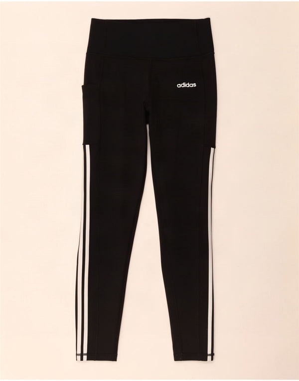 Adidas Womens Climalite Leggings UK 8/10 Small Black Polyester