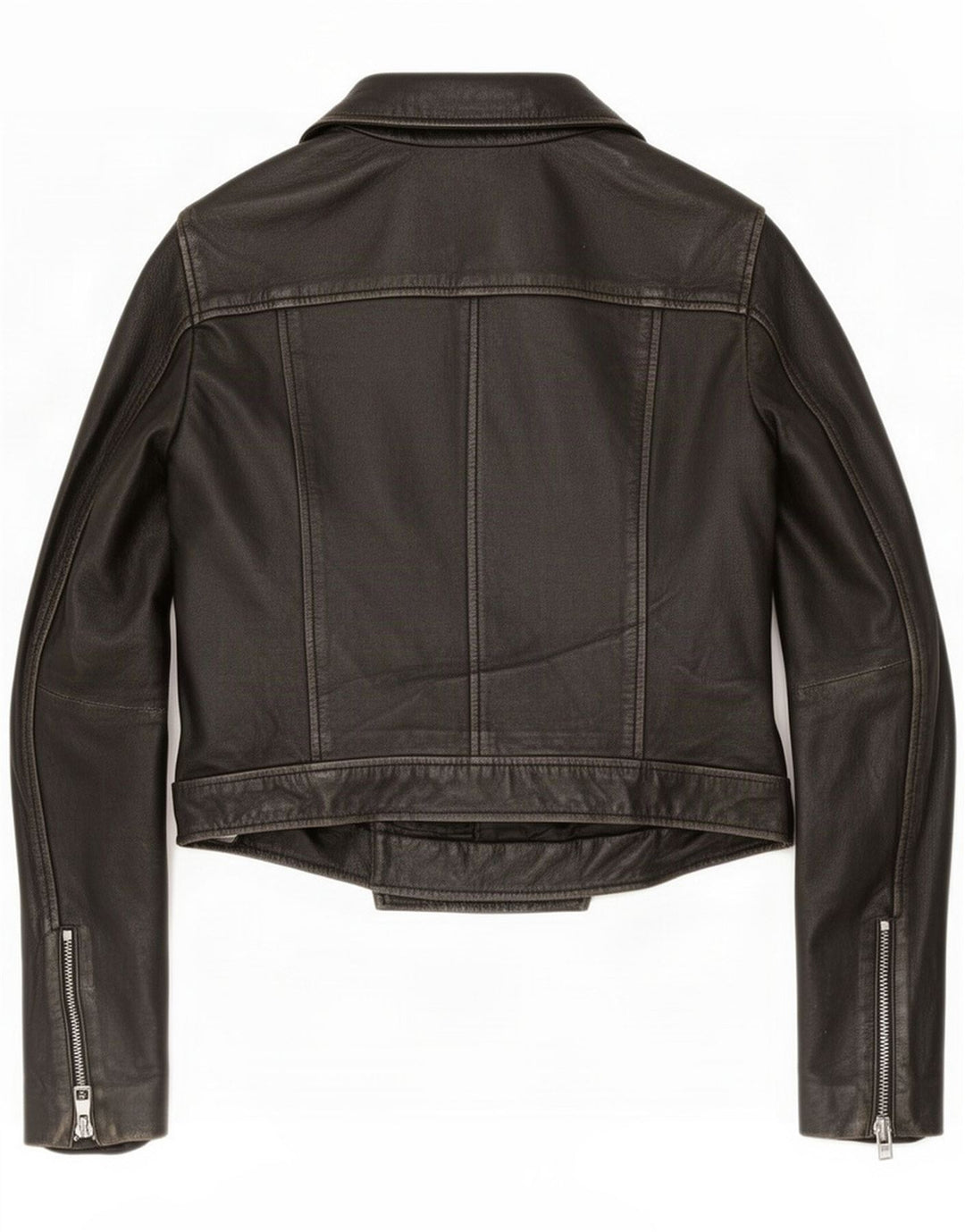 Conbipel Womens Crop Læder Biker Jacket IT 40 Small Black