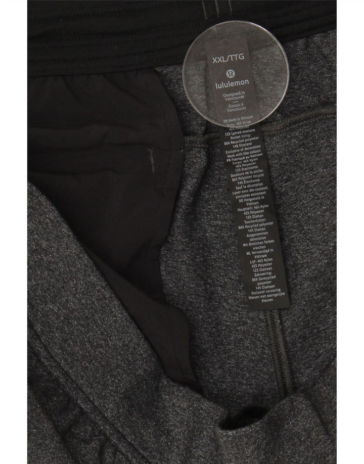 LULULEMON Womens Tracksuit Trousers UK 20 2XL Grey Nylon