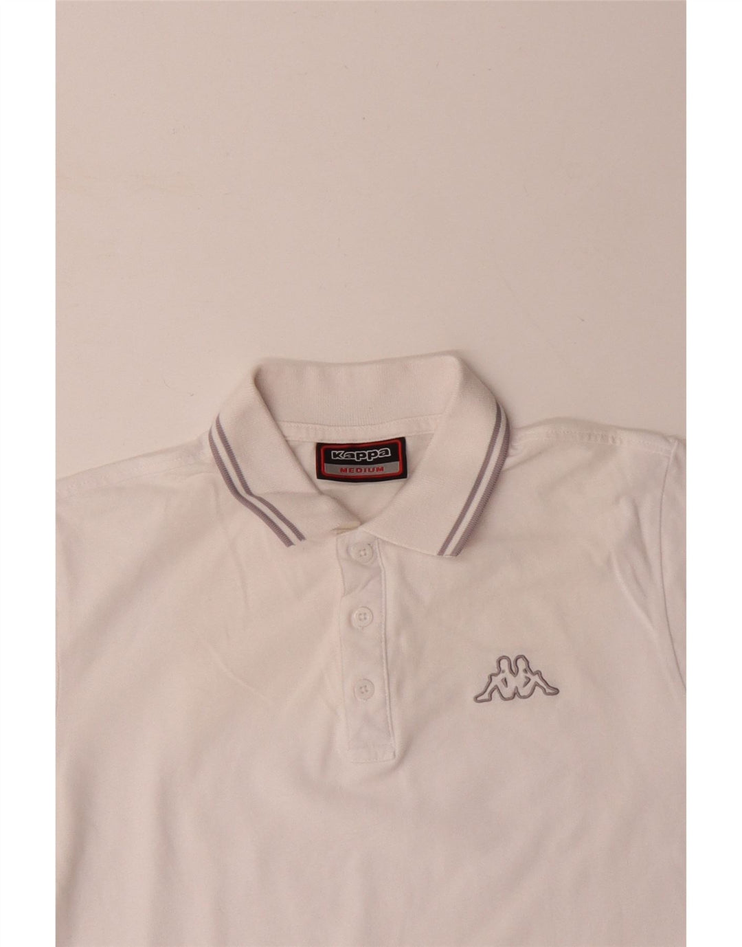 KAPPA Herre poloshirt Medium hvid bomuld