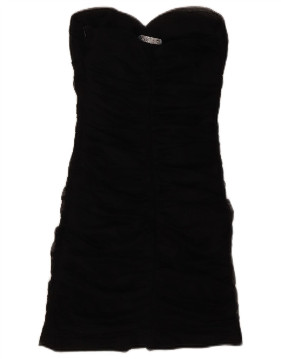 ZARA Dame Stropløs Bodycon Kjole UK 8 Lille Sort