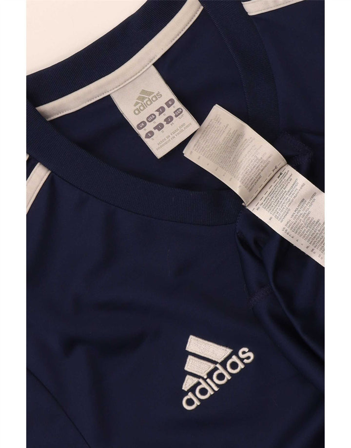 Adidas T-shirt top til mænd, lille marineblå polyester