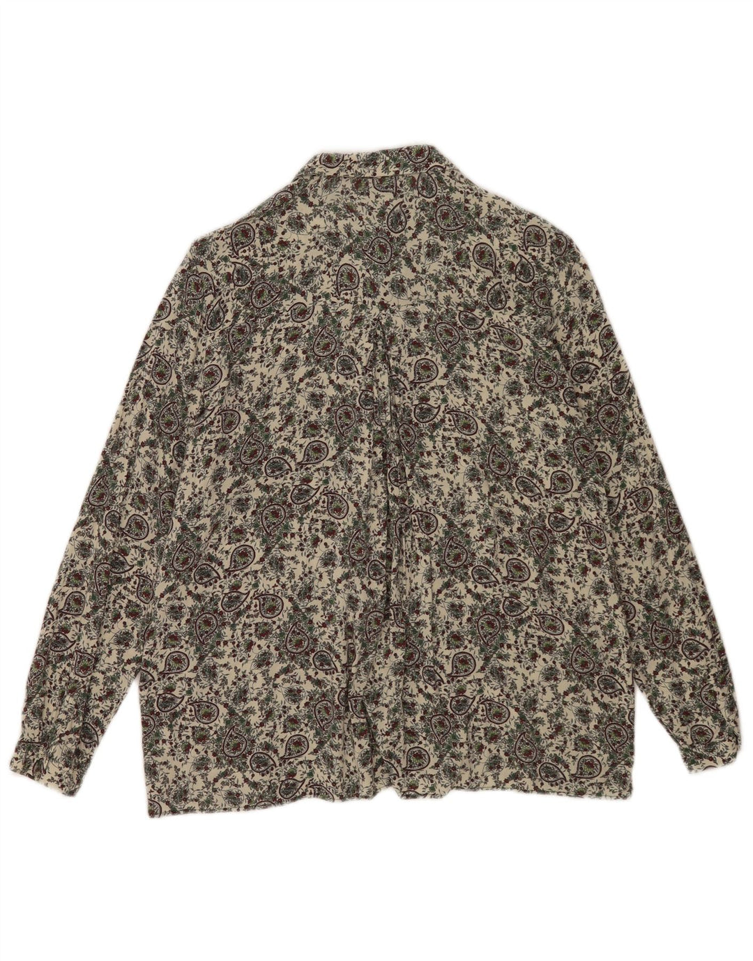 Zara Dameskjorte UK 10 Small Beige Paisley