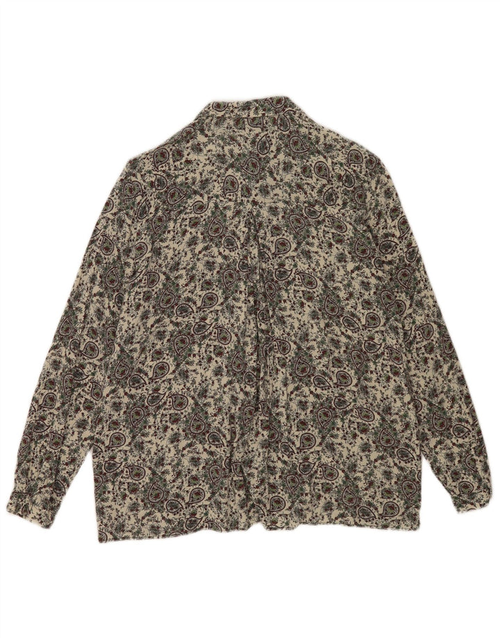 Zara Dameskjorte UK 10 Small Beige Paisley