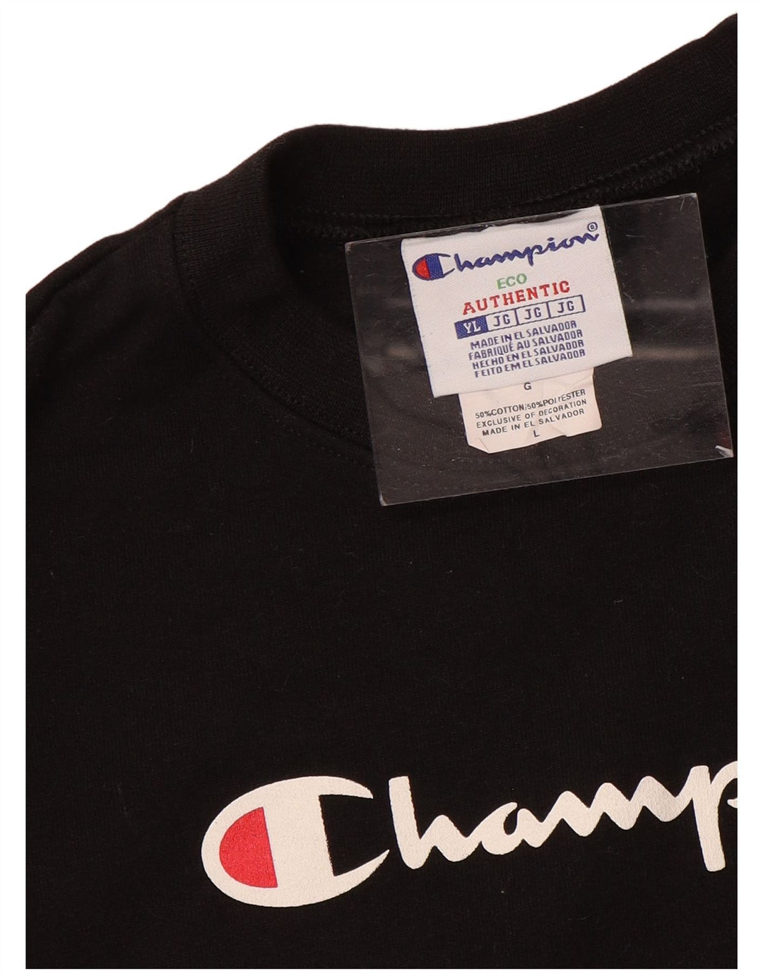 Champion Drenge Grafisk Sweatshirt Jumper 11-12 år Large Black Sports