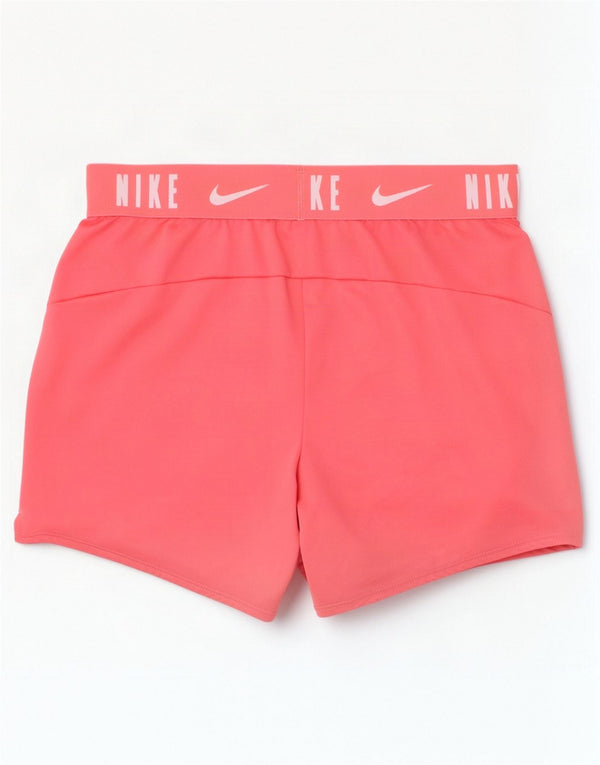 Nike piger Dri Fit grafiske sportsshorts 12-13 år store lyserøde polyester