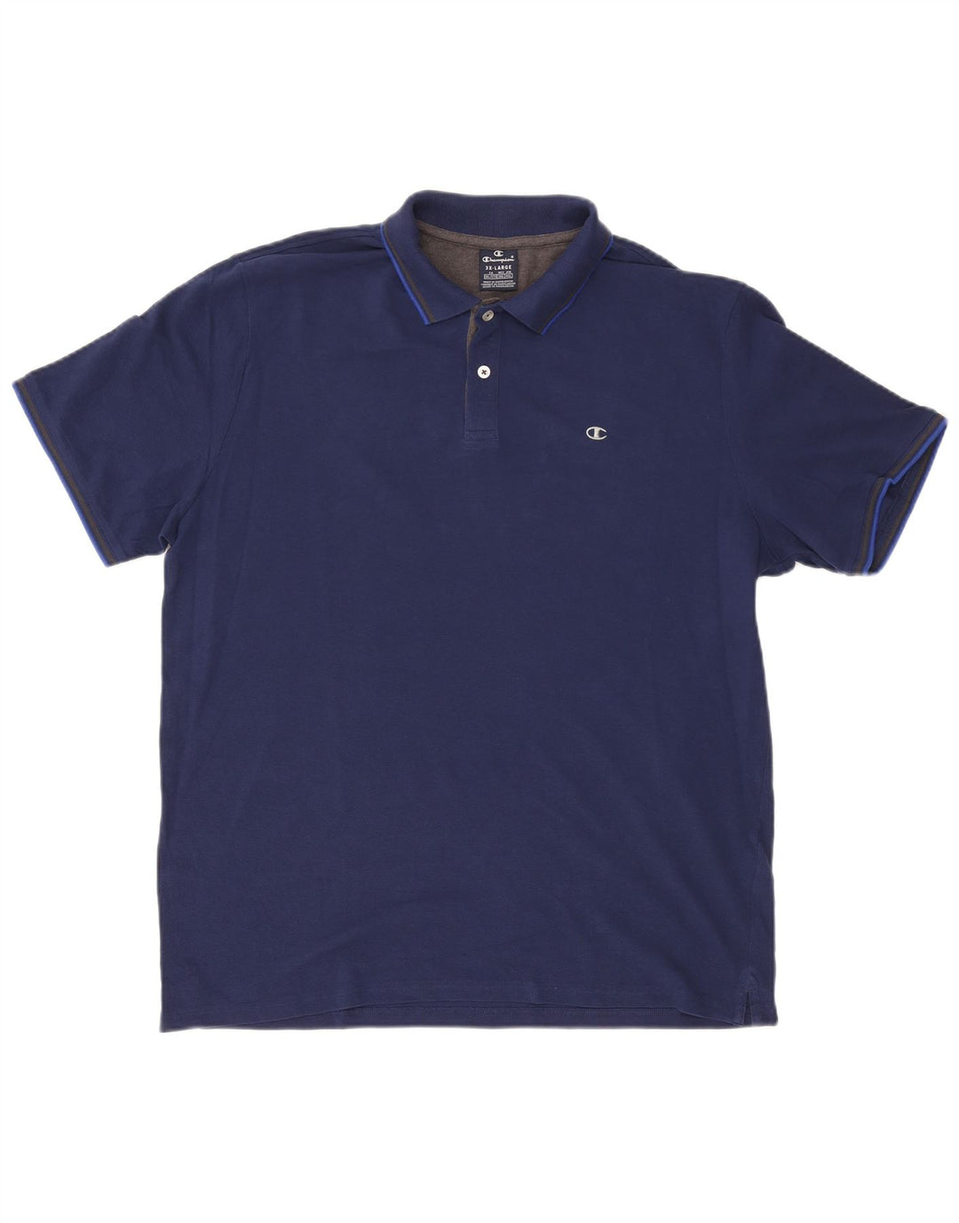 CHAMPION Mens Polo Shirt 3XL Navy Blue Cotton