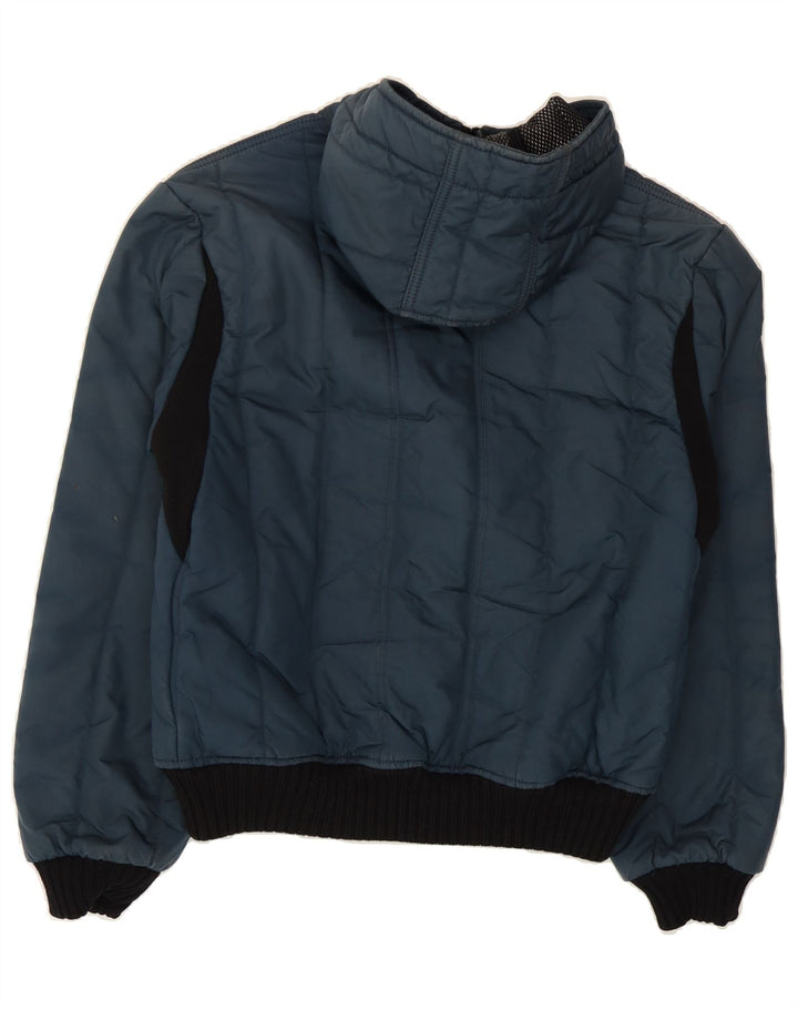 REFRIGIWEAR Womens Cruz Bomber Jacket UK 14 Medium Navy Blue Colourblock Vintage Refrigiwear and Second-Hand Refrigiwear from Messina Hembry 