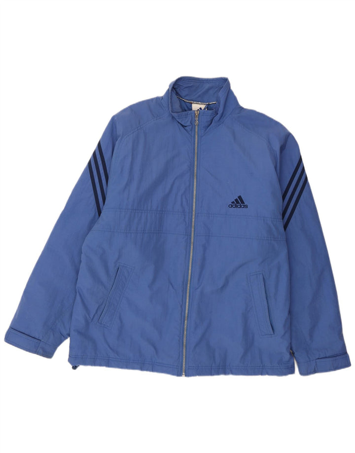 Adidas Herre Windbreaker Jacket UK 42/44 Large Blue Polyester