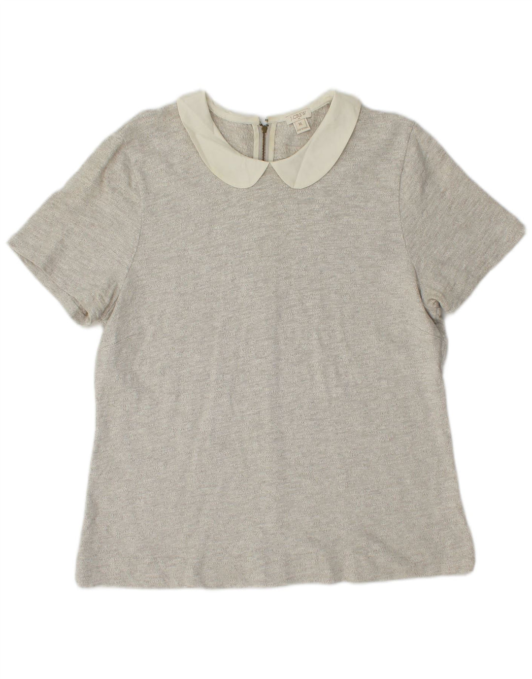 J. CREW Damebluse Top UK 18 XL Grå Bomuld