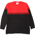 EDDIE BAUER Womens Crew Neck Jumper Sweater UK 16 Large Red Colourblock Vintage Eddie Bauer and Second-Hand Eddie Bauer from Messina Hembry 