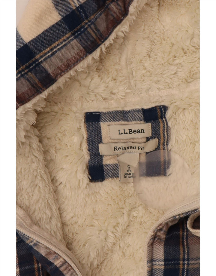L.L.Bean Herre Relaxed Fit Sherpa-jakke UK 36 Small Navy Blue Ternet Bomuld