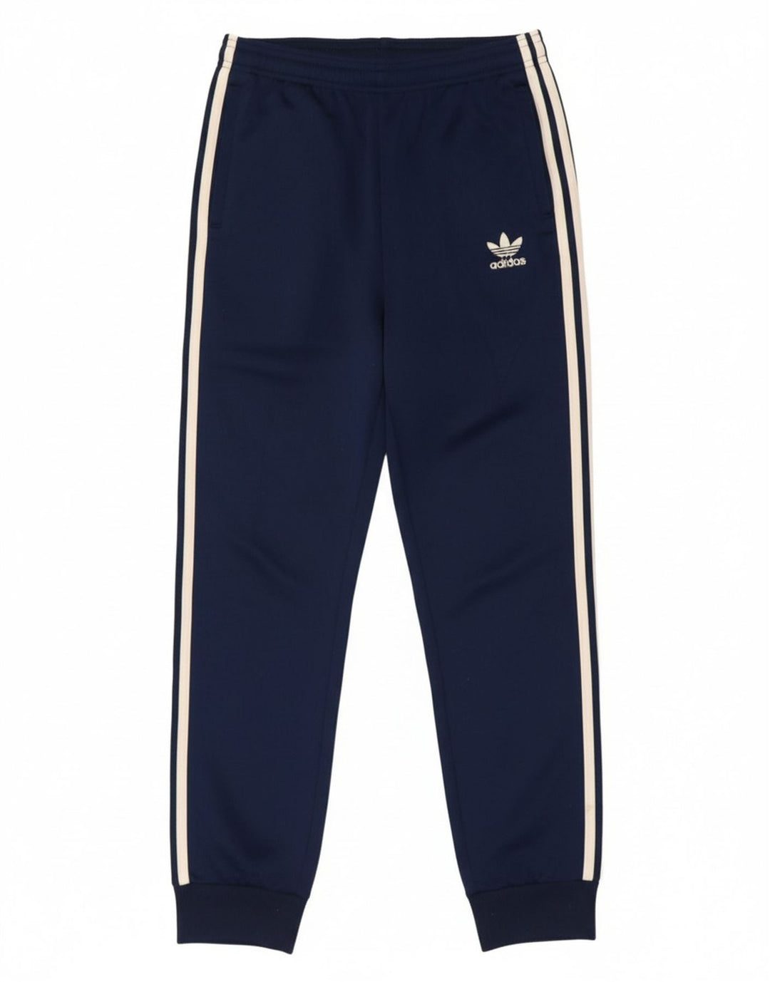 ADIDAS Boys Tracksuit Trousers Joggers 13-14 Years Navy Blue Polyester