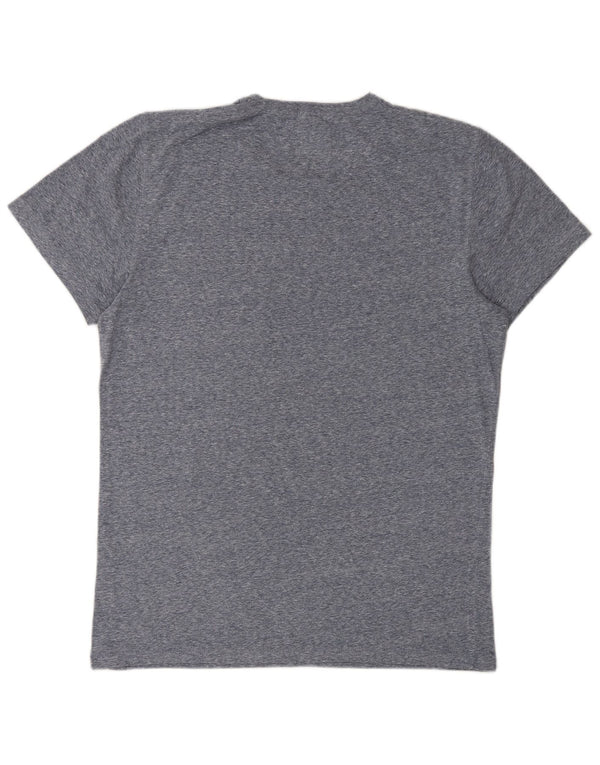 Abercrombie & Fitch Herre Muscle T-Shirt Top Medium Navy Blue Flecked