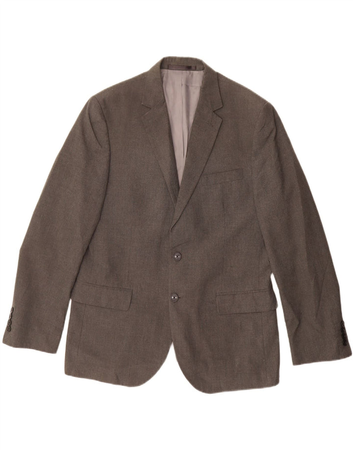 Marks & Spencer Herre 2-knaps blazerjakke UK 42 Stor grå polyester