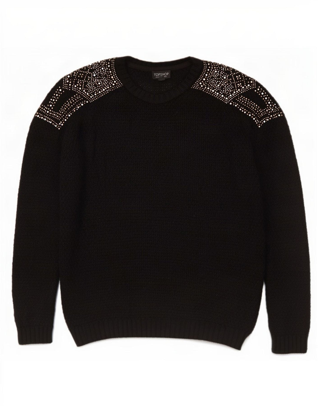 Topshop Dame Jumper Sweater UK 12 Medium Sort Viscose