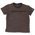 Champion Kvinder Oversized Grafisk T-Shirt Top UK 10 Små Grå Flecked