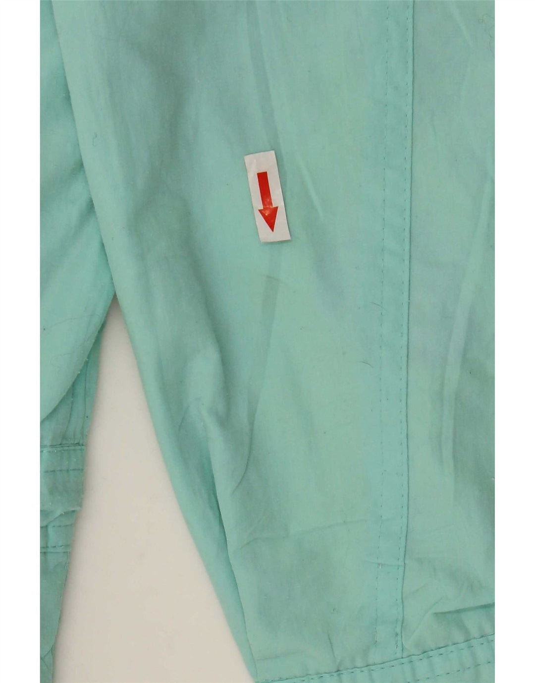 Vintage Kvinders Grafisk Windbreaker Jacket UK 16 Stor turkis polyester