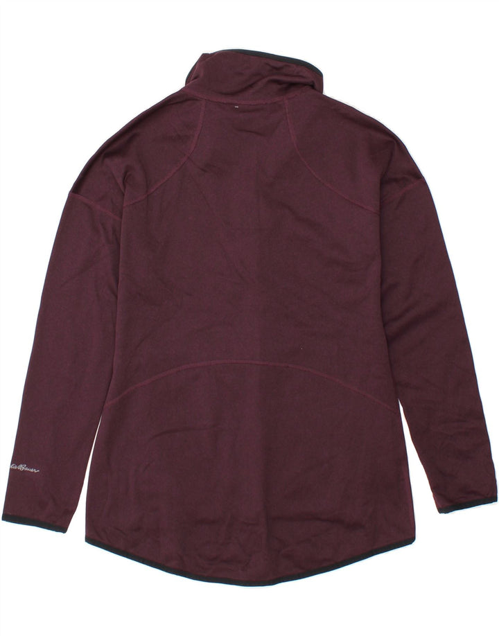 EDDIE BAUER Womens Tracksuit Top Jacket UK 10 Small Maroon Polyester Vintage Eddie Bauer and Second-Hand Eddie Bauer from Messina Hembry 