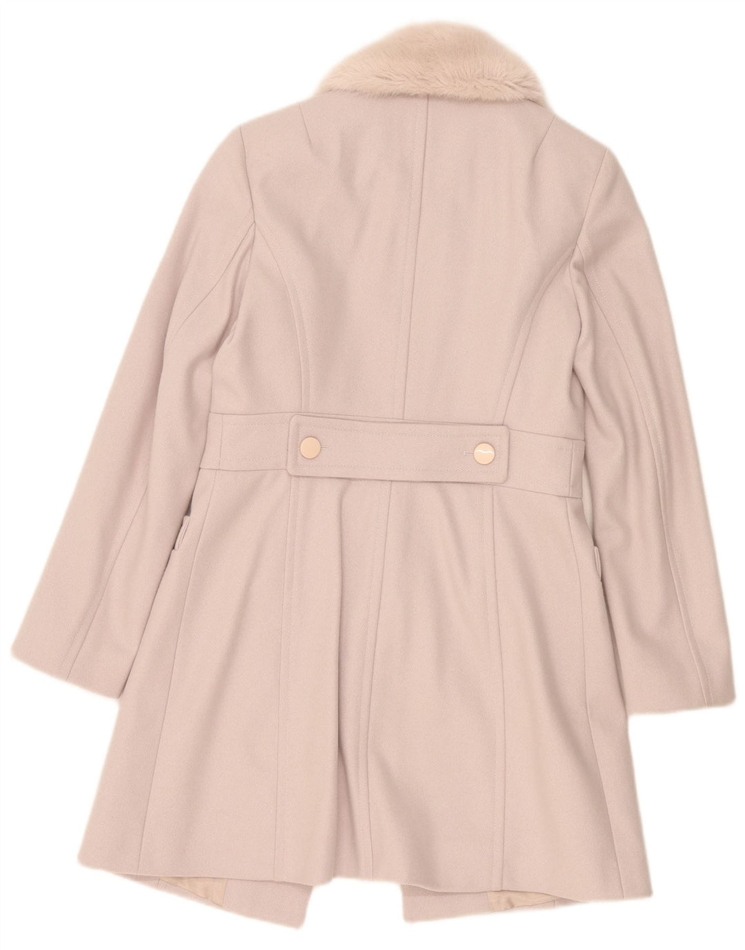 French Connection Dame Overfrakke UK 8 Small Beige Uld