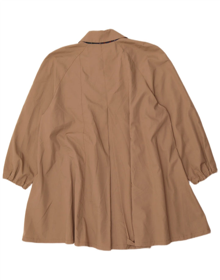 Vintage kvinders oversize trenchcoat UK 18 XL beige polyester