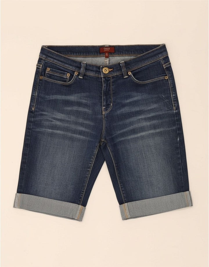 OASIS Womens Denim Shorts UK 12 Medium W30  Blue